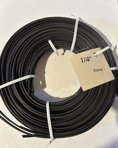 4 OZ COIL - 1/4"FLAT FLAT - EBONY