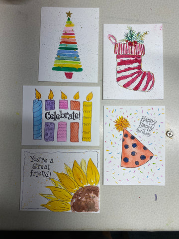 WATERCOLOR CARD MAKING CLASS - $30
