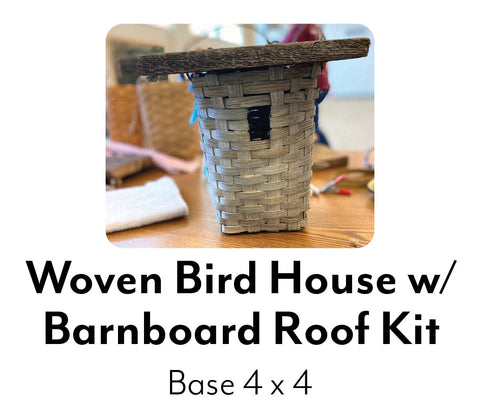 Woven Bird House w/Barnboard Roof Kit